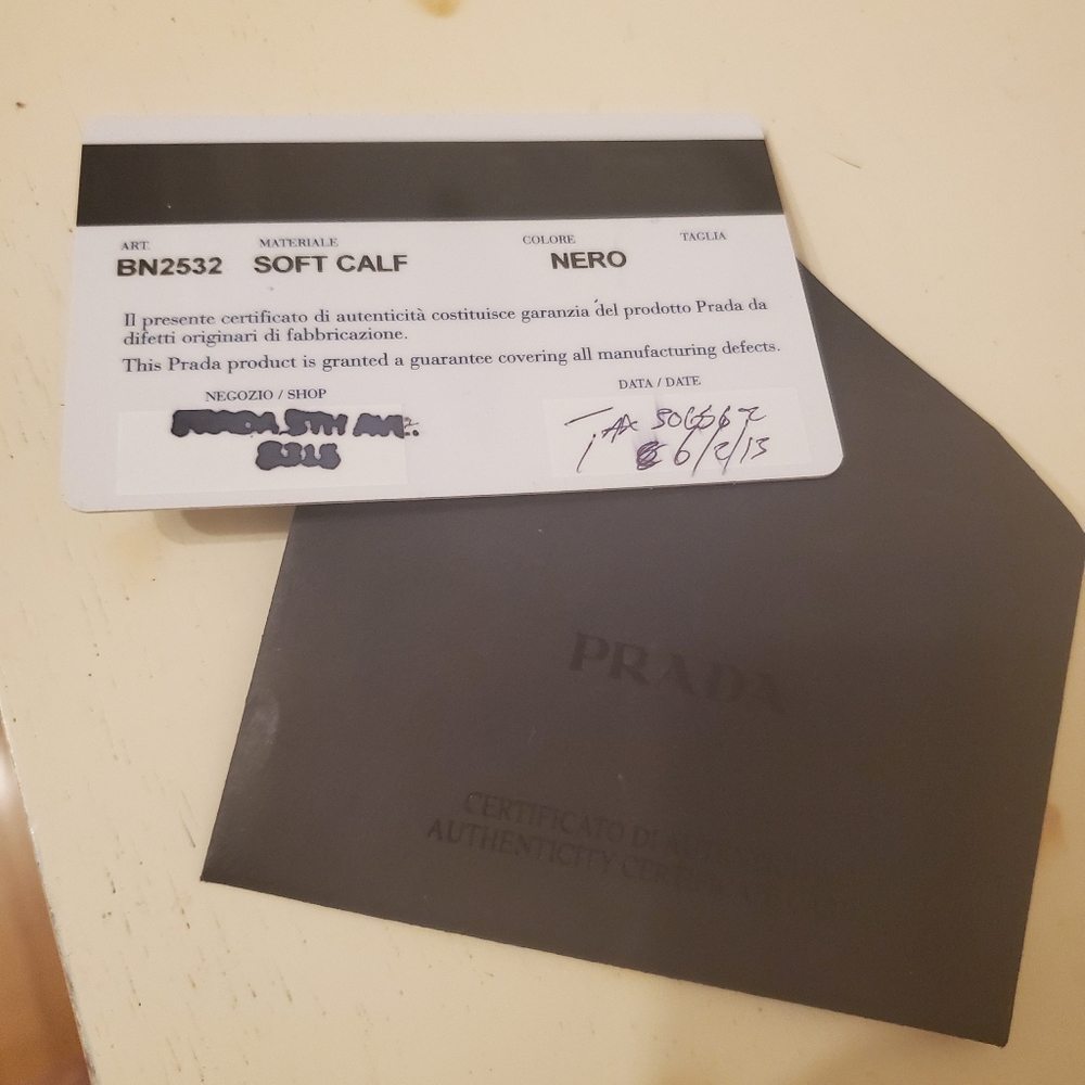 Prada black leather gold hobo tote purse bag used - Picture 4 of 13